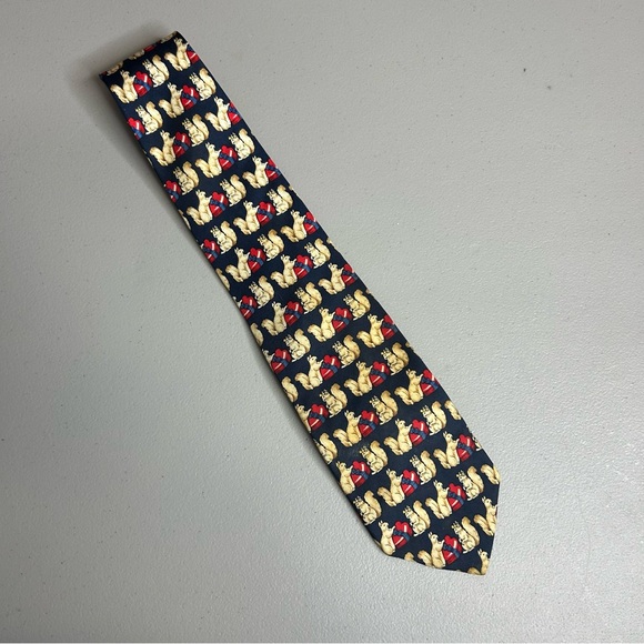 Brooks Brothers Other - Brooks Brothers Tie Squirrel Love Valentine's Day Candy Box Blue Red All Silk